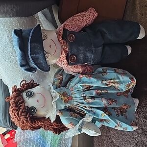 Handmade dolls him and her